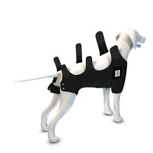 Calm Paws | Black Small Dog Premium Recovery Vest | Calming Disk | Surgery Help